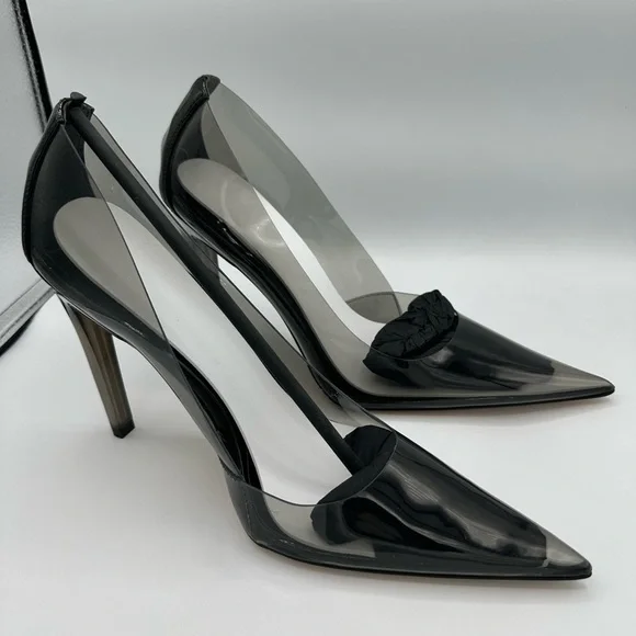 GOOD AMERICAN Cinderella Stiletto heels women’s size 12 color: smoke NIB
